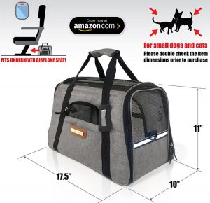 The Pawfect Pets TSA Approved Pet Travel Carrier for Small Dogs and Cats