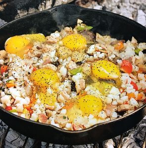 Breakfast Burritos Made Over a Campfire